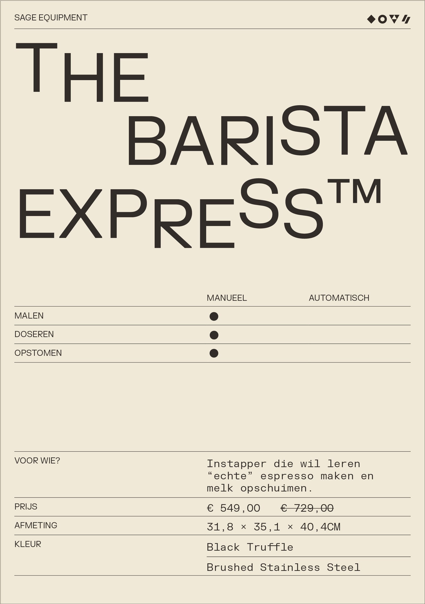 SAGE The Barista Express