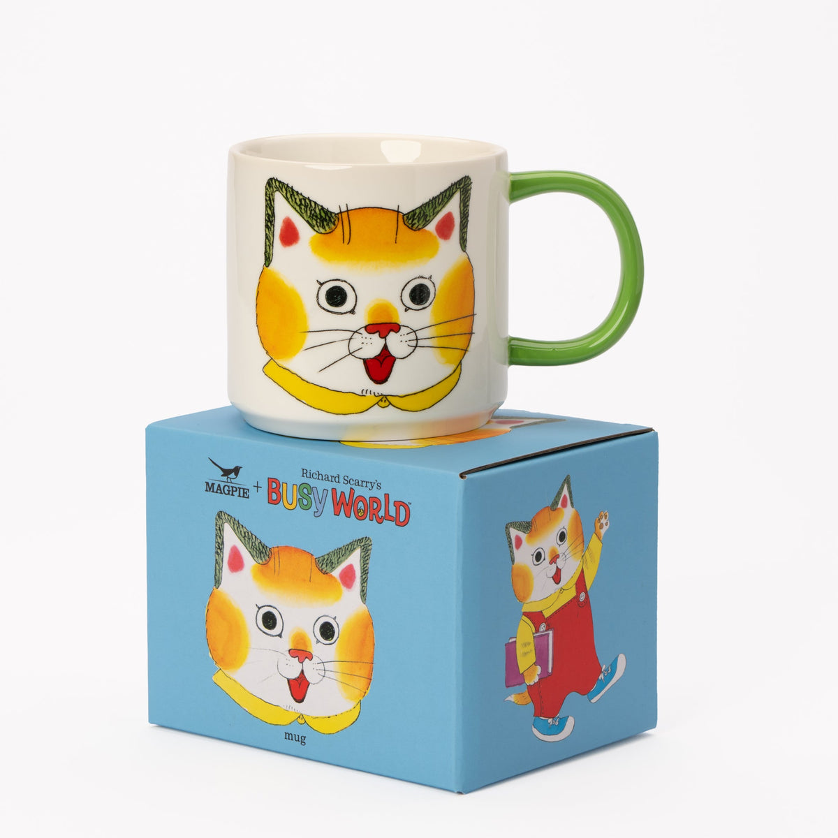 Huckle Cat mok op de bijhorende geschenkdoos
