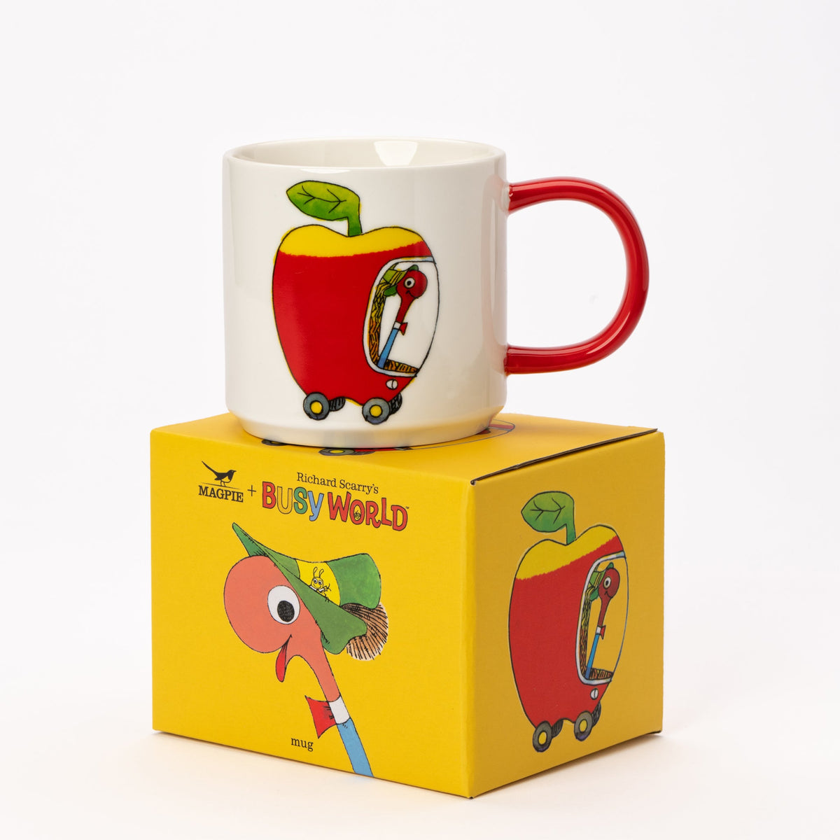 Lowly Worm mok op de bijhorende geschenkdoos