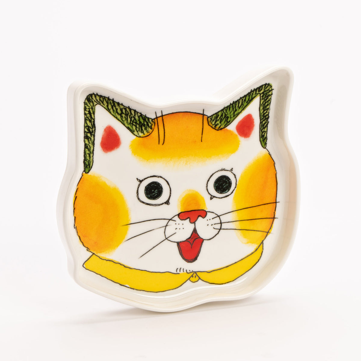 Stoneware trinketschaal in de vorm van Huckle Cats kop, 17 cm