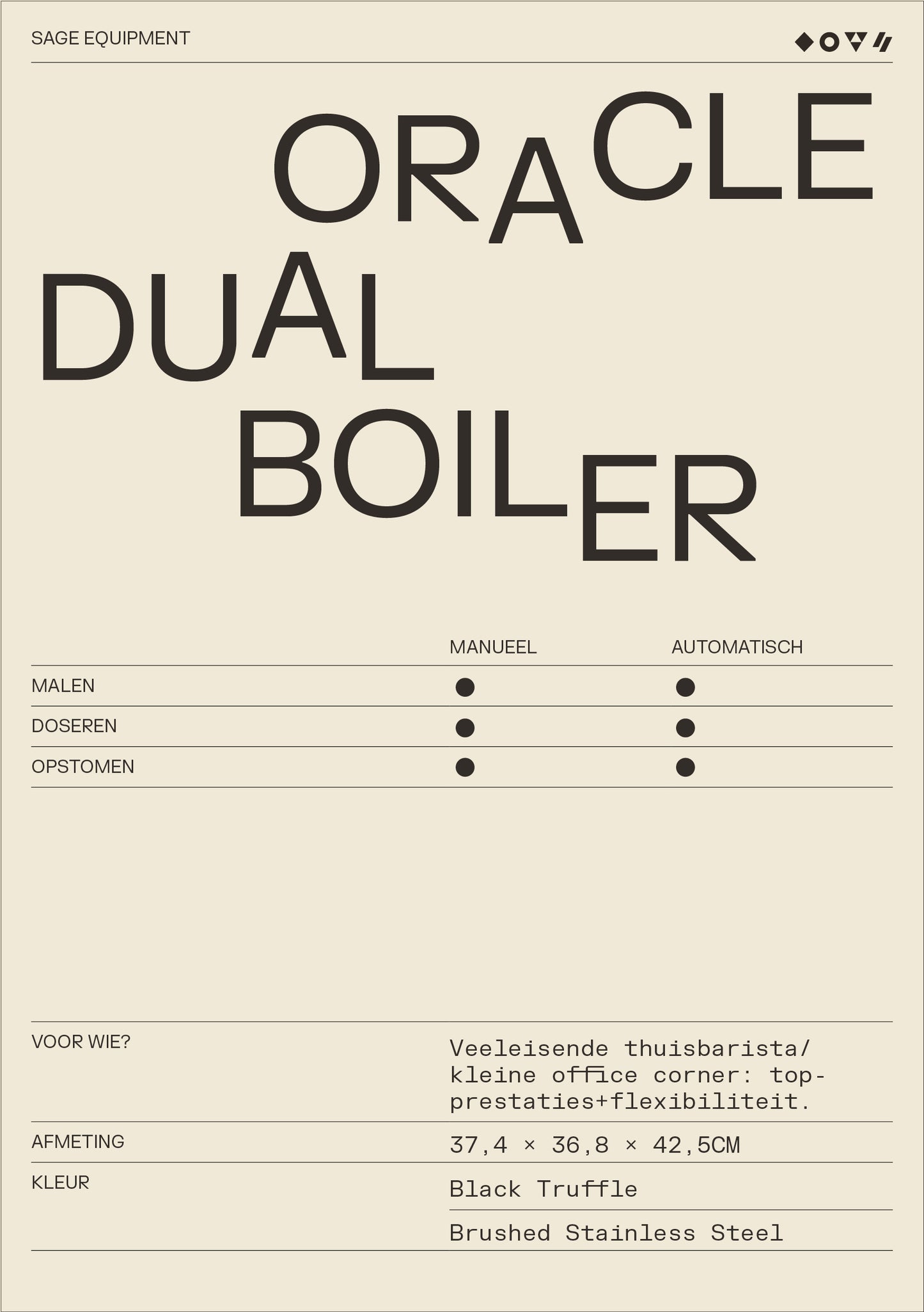 SAGE The Oracle Dual Boiler - WAY Coffee Roasters