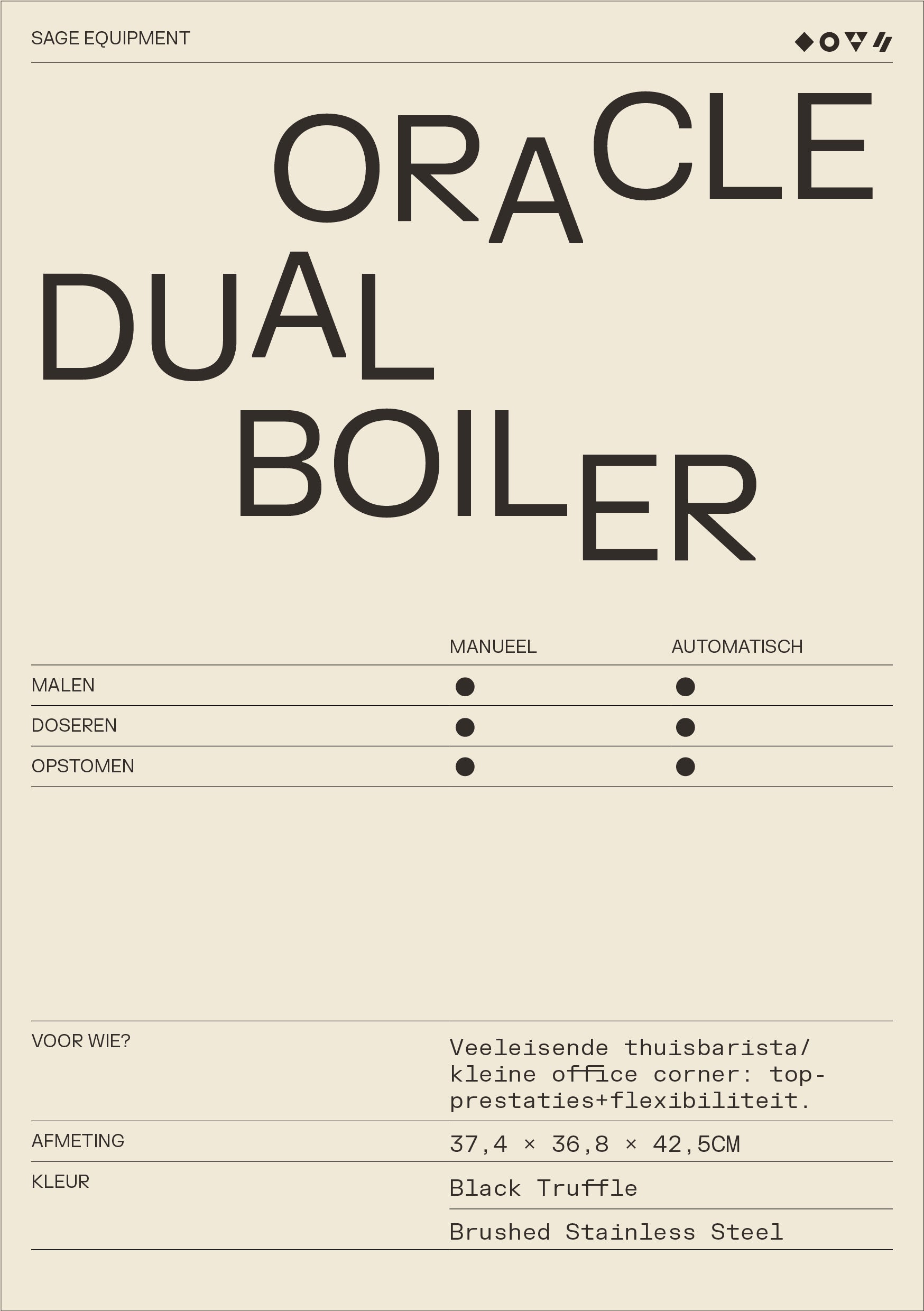 SAGE The Oracle Dual Boiler - WAY Coffee Roasters