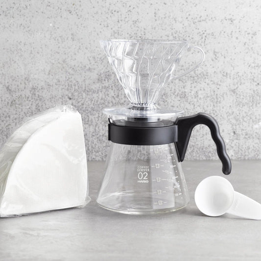 Hario - V60 Coffee dripper and server set - WAY Coffee Roasters