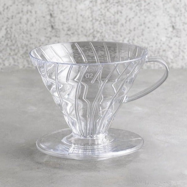 Hario - V60 Plastic Dripper Size 02 Clear - WAY Coffee Roasters