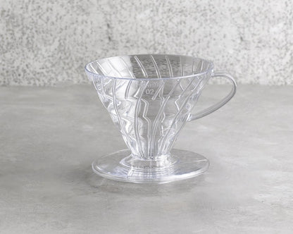 Hario - V60 Plastic Dripper Size 02 Clear - WAY Coffee Roasters